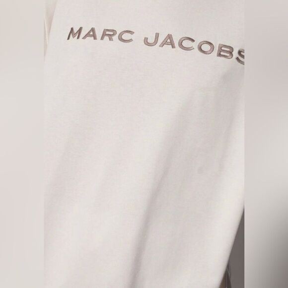 MARC JACOBS OVERSIZE T-SHIRT WITH LOGO, CHALK, 1 SIZE - Picture 3 of 4